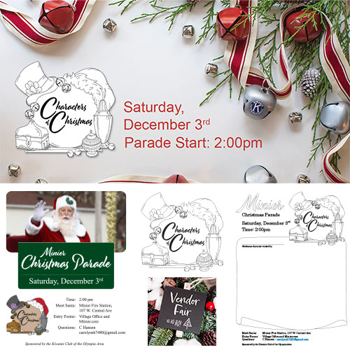 2022 Minier Christmas Parade Materials created by Kara Israel owner of TalaKamora Design